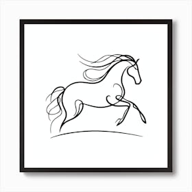 Horse Line Art 03 Art Print