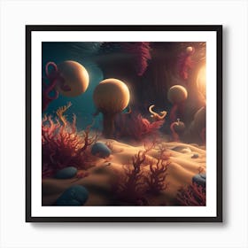 Underwater Seascape Art Print