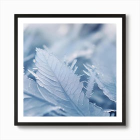 Frosty Leaves 6 Art Print