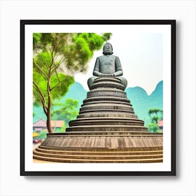 Buddha Statue In Vietnam Art Print