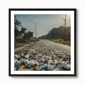 Garbage On The Road 9 Art Print