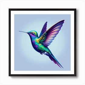 Colorful Hummingbird Art Print