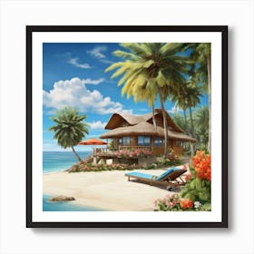 Beach House 3 Art Print