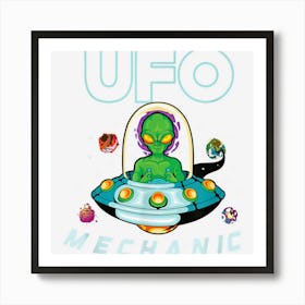 Alien Extraterrestrial Area 51 Ufo Space Geek Gift Art Print