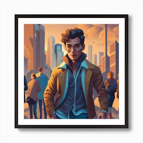 Futuristic Cityscape Art Print