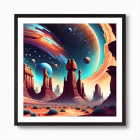 Space Landscape 5 Art Print