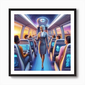 Futuristic Train 11 Art Print