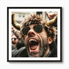 Bullfighter With Horns 1 Art Print