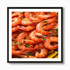 Shrimp On A Plate Art Print