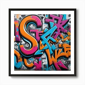 London Graffiti 1 Art Print