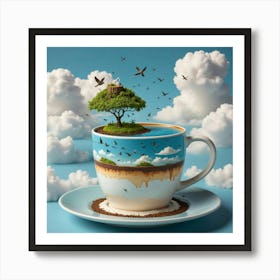 Coffee Cup In The Sky 7 Art Print