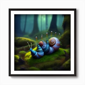 Alien Snails 11 Art Print