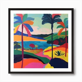 Abstract Travel Collection Honolulu Usa 3 Art Print