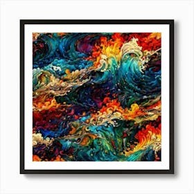 Abstract Wave Painting Art Print