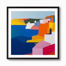 Abstract Travel Collection Greece 6 Art Print