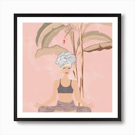 Tropical yogi  Art Print