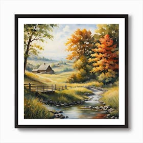Autumn In The Country Art Print