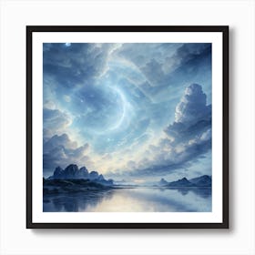 Moon In The Sky Art Print