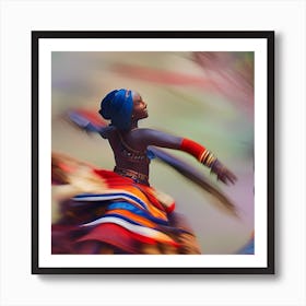 OCA DNA TY - Future Tribal Lady Dancing Trails Confidently Art Print