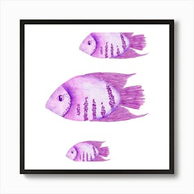 Purple Fish Art Print