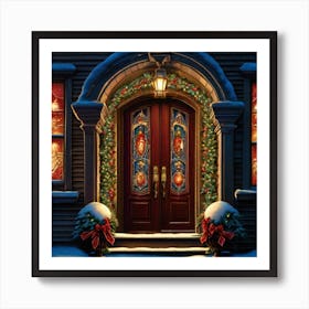 Christmas Door 76 Art Print