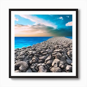 Rocks On The Beach 1 Art Print