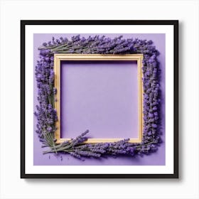 Lavender Flower Frame Art Print