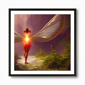 Fairy With Wings Art Print