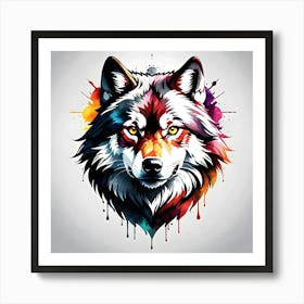 Wolf Head 6 Art Print