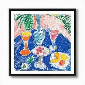 Wine Lunch Matisse Style 9 Art Print