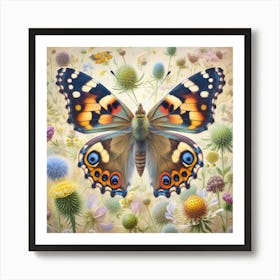 Naturalist Butterfly Illustration Art Print