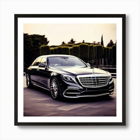 Maybach Car Automobile Vehicle Automotive Luxury German Brand Logo Iconic Prestige Perfor Art Print