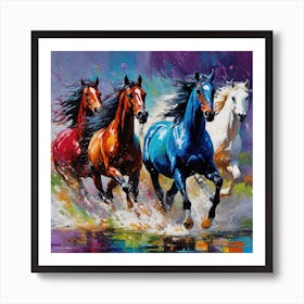 Horses Running Art Print