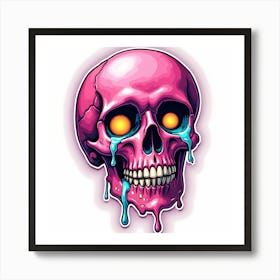 Pink Skull 2 Art Print