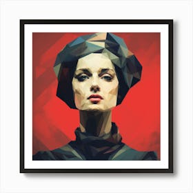 Geometric Belgian Woman 03 Art Print