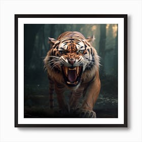 Tiger In The Forest 3 Art Print