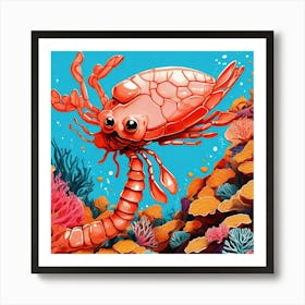 Crab In The Sea 2 Art Print