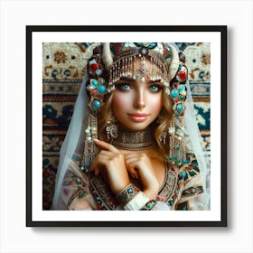 Uzbek Woman In Traditional Costume Art Print