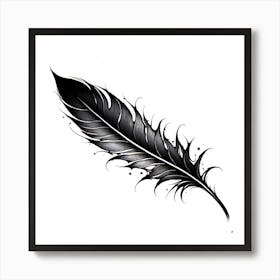 Feather Tattoo Design 1 Art Print