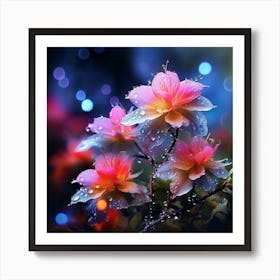 Flowers In The Rain Art Print