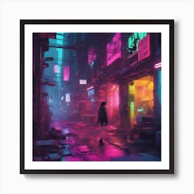 Neon City Art Print