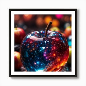 Galaxy Apple Art Print