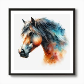 Galaxy Horse Art Print