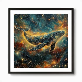 Whale In Space Art Art Print