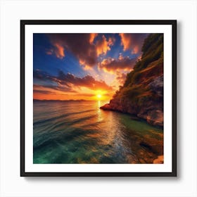 Sunset Over The Sea 14 Art Print