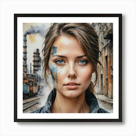 Industrial Girl 1 Art Print