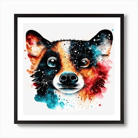 Galaxy Dog Art Print