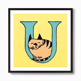 Moomin Collection Alphabet Letter U Art Print