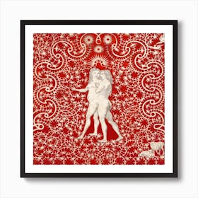 Adam And Eve In The Garden Art Print