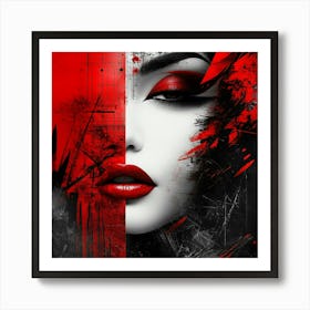 Black And Red 1 Art Print